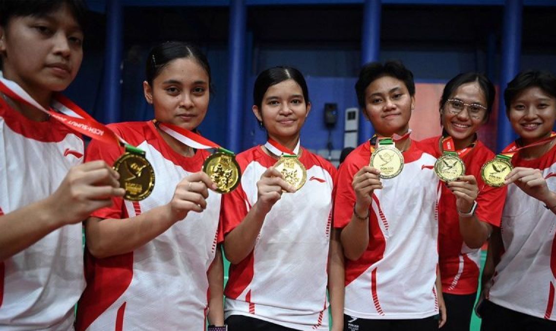 Gambar Klasemen Akhir Perolehan Medali Bulutangkis PON2024: Jawa Tengah Juara Umum